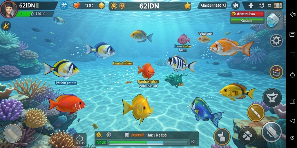 Screenshot 62IDN menampilkan aksi seru dalam permainan Tembak Ikan.