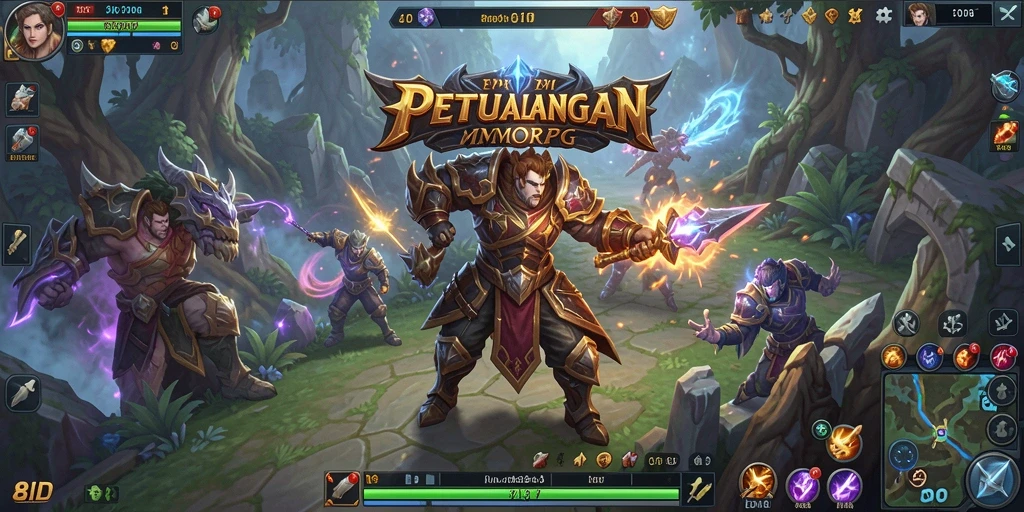 Tampilan gameplay dalam 8ID yang epik dan menakjubkan.