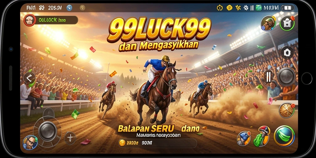 Screenshot gameplay dari balapan yang mendebarkan di 99LUCK99.