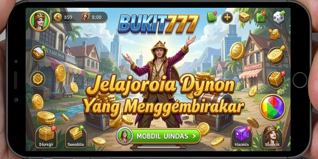 Tampilan gameplay menarik BUKIT777 dalam membangun kerajaan bisnis.