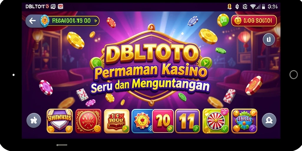 Tampilan gameplay DBLTOTO yang menarik dan penuh warna.