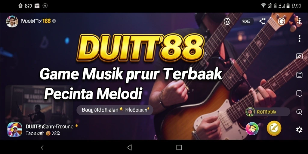Screenshot tampilan gameplay DUIT188 menampilkan aksi bermain musik yang seru.