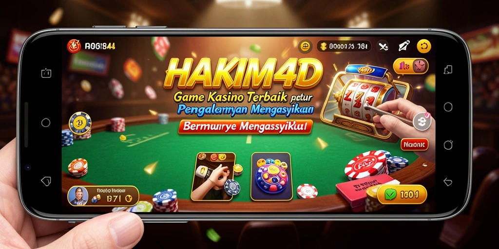 Screen utama HAKIM4D menampilkan gameplay yang menarik dan interaktif.