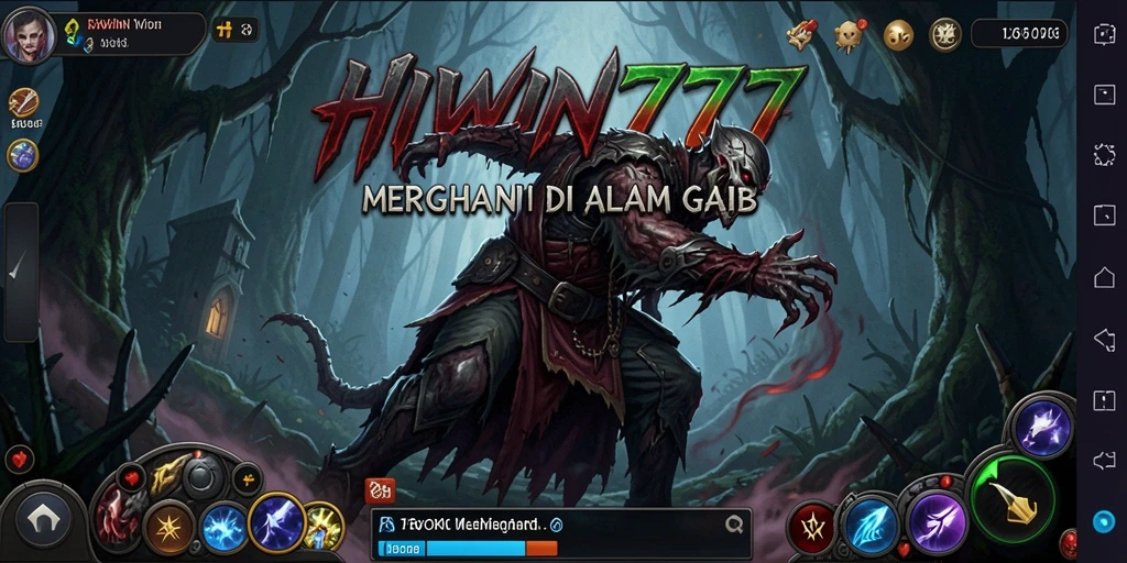 Tangkapan layar HIWIN777 menampilkan momen menakutkan dalam gameplay.
