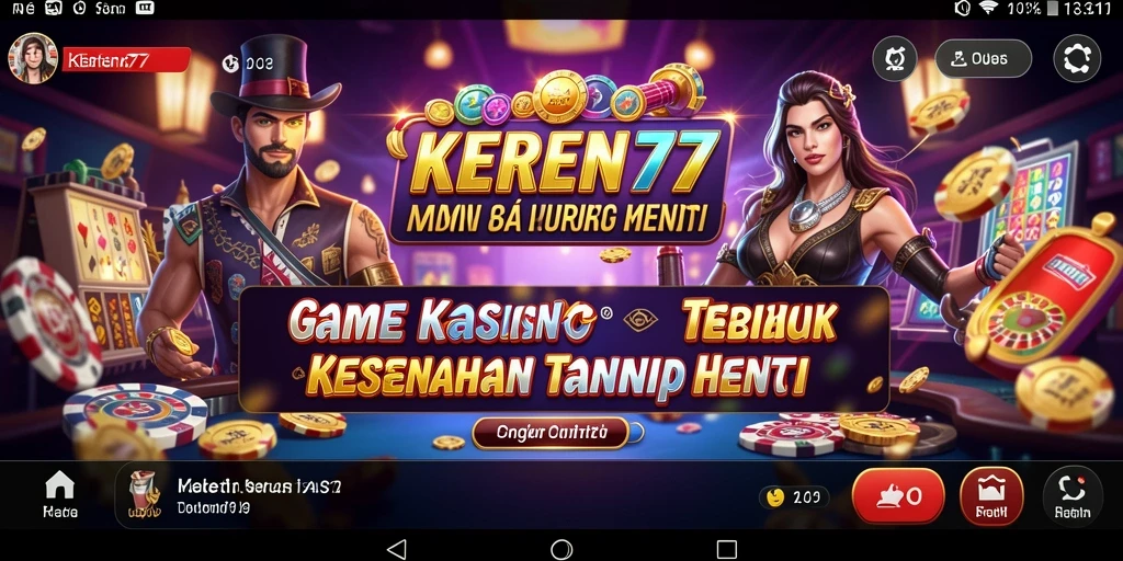 Tampilan gameplay seru dari KEREN77 yang mendebarkan.