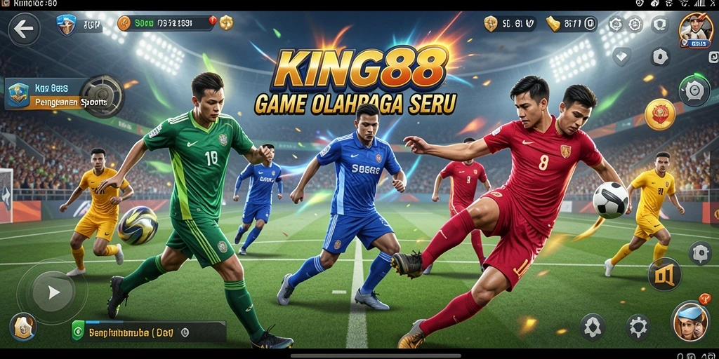 Tampilkan gameplay <strong>KING88</strong> yang penuh aksi olahraga.