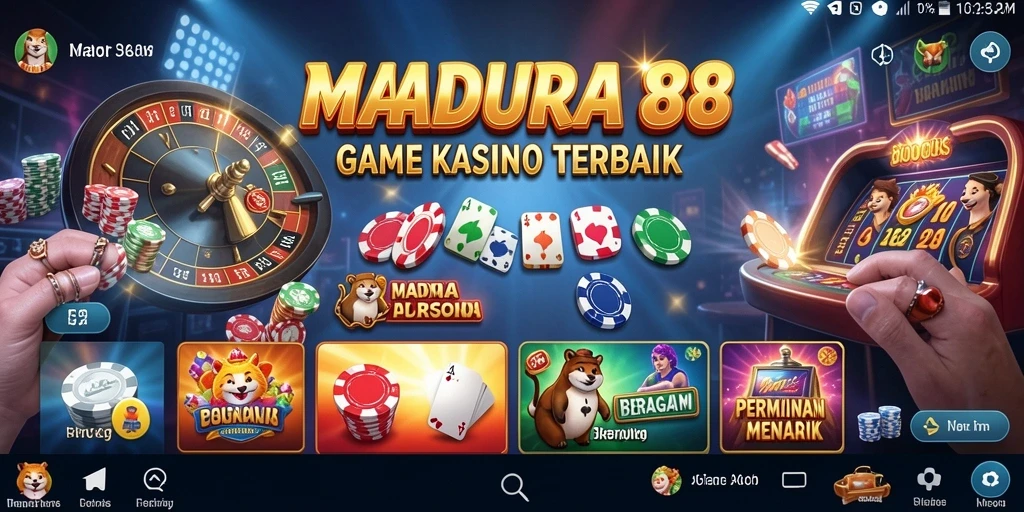 Screenshot utama MADURA88 menampilkan gameplay Kasino yang seru.