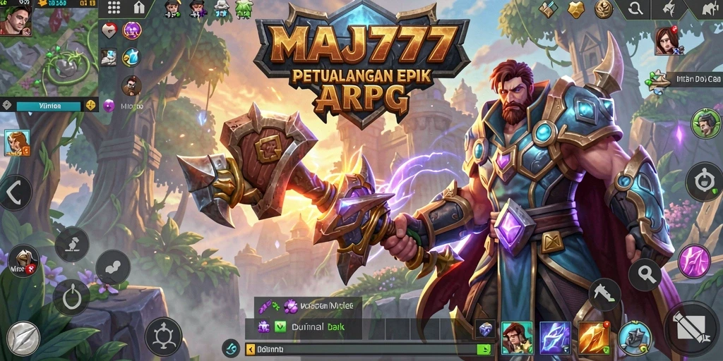 Tampilan gameplay ARPG yang mendebarkan di MAJ777.