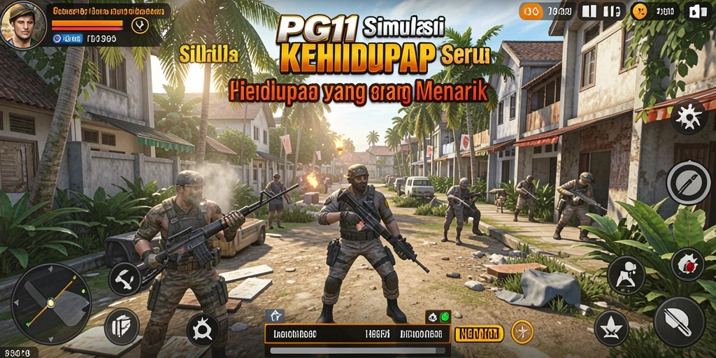 Tampilan gameplay PG11 yang penuh warna dan menarik.