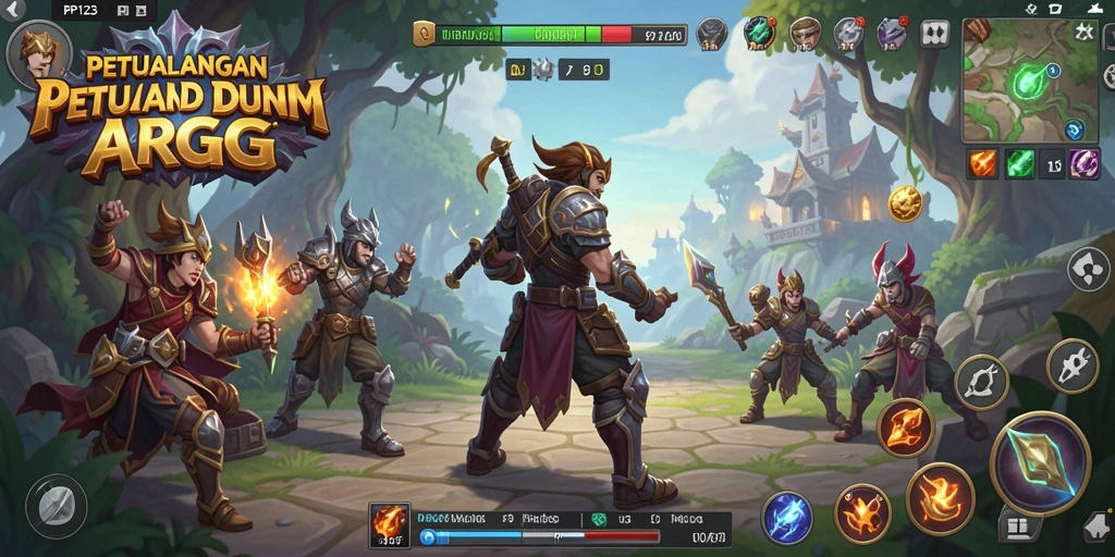 Tampilan gameplay PP123 yang menegangkan dan seru saat bertarung.