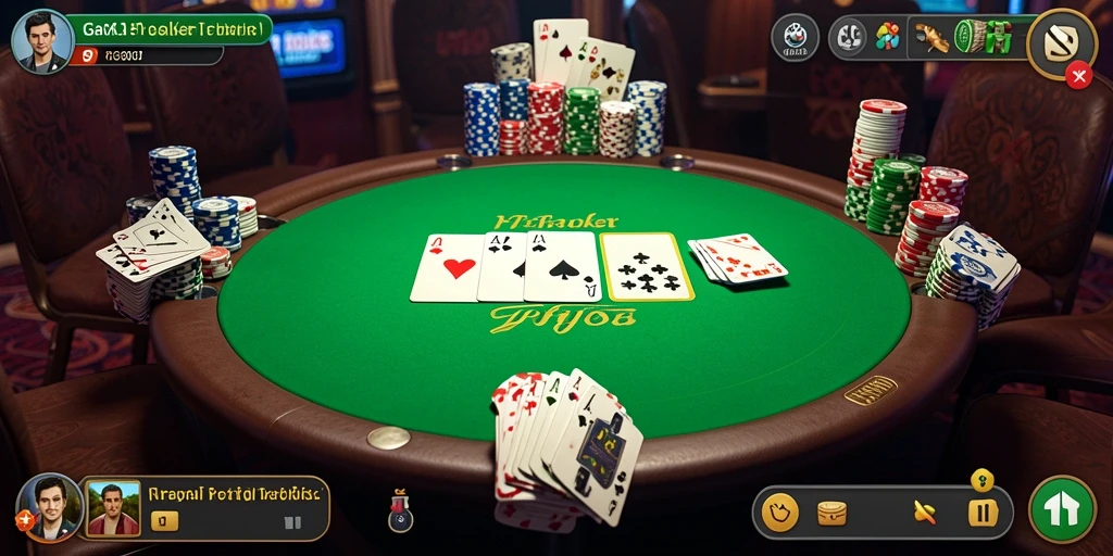 Screenshot gameplay PRG007 yang menunjukkan aksi seru dalam permainan Poker.