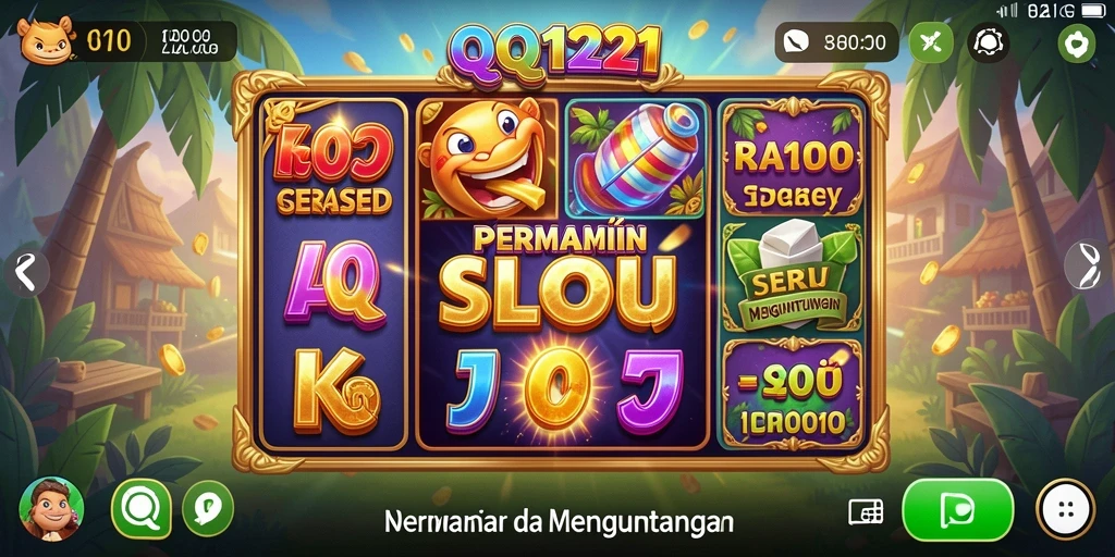 Tampilan gameplay menarik dari QQ1221 dalam permainan slot.