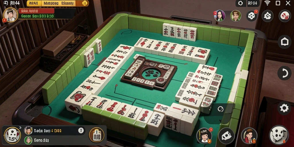 Screenshot utama RR44 yang menampilkan gameplay Mahjong yang menarik.