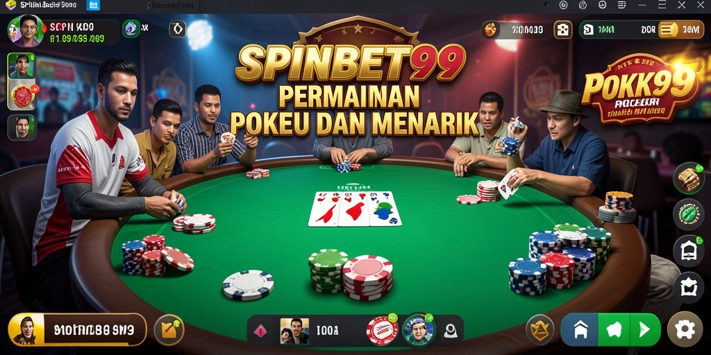 Tampilan gameplay seru dalam permainan Poker SPINBET99.